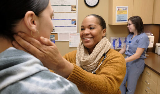 Woman being examined by an ARNP