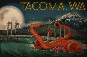Giant Pacific octopus tacoma king octopus-narrows-octopus-Dakota Harr for Grit City Magazine