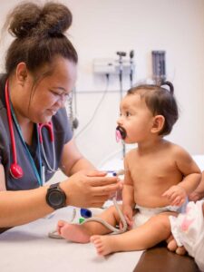 Nurse and baby